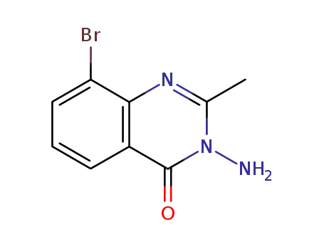Molecular Structure of 89258-52-6 (4(3H)-Quinazolinone, 3-amino-8-bromo-2-methyl-)
