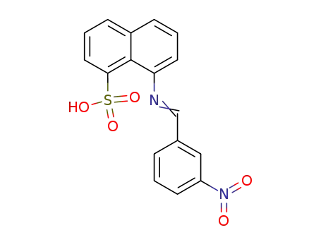 Molecular Structure of 90094-17-0 (1-Naphthalenesulfonic acid, 8-[[(3-nitrophenyl)methylene]amino]-)