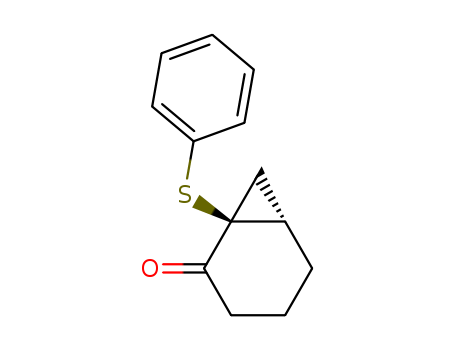 Molecular Structure of 113975-64-7 (Bicyclo[4.1.0]heptan-2-one, 1-(phenylthio)-)