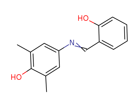 Molecular Structure of 140668-54-8 (Phenol, 4-[[(2-hydroxyphenyl)methylene]amino]-2,6-dimethyl-)