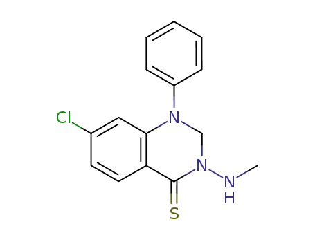 4(1H)-Quinazolinethione,
7-chloro-2,3-dihydro-3-(methylamino)-1-phenyl-