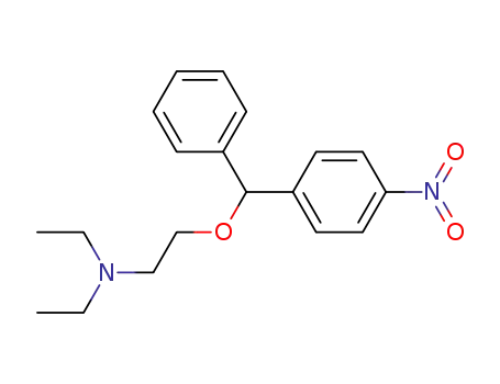 Molecular Structure of 137889-89-5 (Ethanamine, N,N-diethyl-2-[(4-nitrophenyl)phenylmethoxy]-)