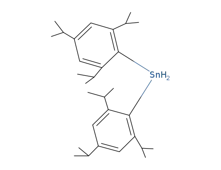 Molecular Structure of 122982-44-9 (Stannylene, bis[2,4,6-tris(1-methylethyl)phenyl]-)