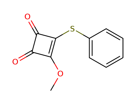 Molecular Structure of 111857-81-9 (3-Cyclobutene-1,2-dione, 3-methoxy-4-(phenylthio)-)