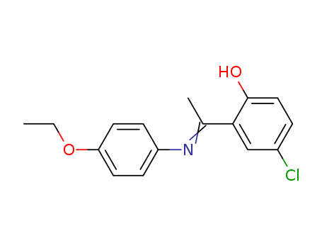 Molecular Structure of 105533-42-4 (Phenol, 4-chloro-2-[1-[(4-ethoxyphenyl)imino]ethyl]-)