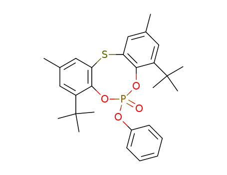 4,8-Di-tert-butyl-2,10-dimethyl-6-phenoxy-5,7-dioxa-12-thia-6-phospha-dibenzo[a,d]cyclooctene 6-oxide
