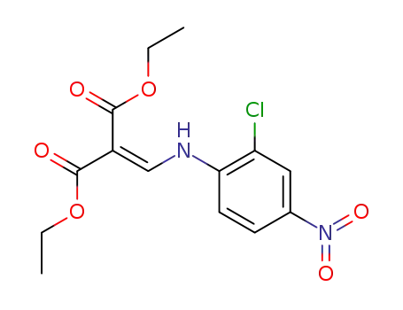 Molecular Structure of 103976-17-6 (2-[(2-Chloro-4-nitro-phenylamino)-methylene]-malonic acid diethyl ester)