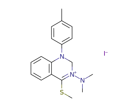 Quinazolinium,
3-(dimethylamino)-1,2-dihydro-1-(4-methylphenyl)-4-(methylthio)-,
iodide