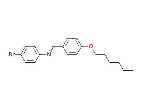 Molecular Structure of 5219-54-5 (Benzenamine, 4-bromo-N-[[4-(hexyloxy)phenyl]methylene]-)