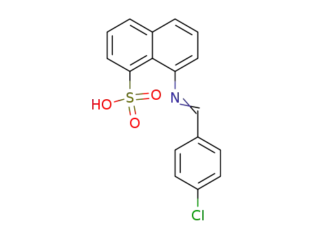 Molecular Structure of 90094-19-2 (1-Naphthalenesulfonic acid, 8-[[(4-chlorophenyl)methylene]amino]-)
