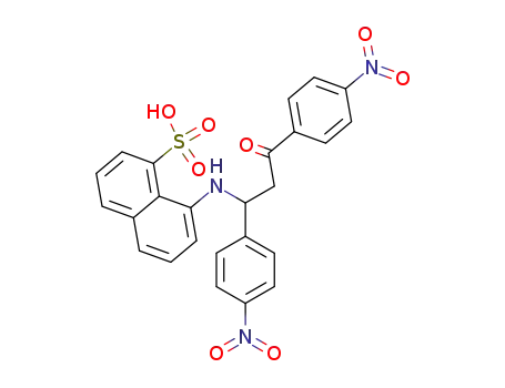 Molecular Structure of 90094-13-6 (1-Naphthalenesulfonic acid,
8-[[1,3-bis(4-nitrophenyl)-3-oxopropyl]amino]-)