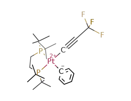 [(1,2-bis(di-tert-butylphosphino)ethane)Pt(Ph)(CCCF<sub>3</sub>)]