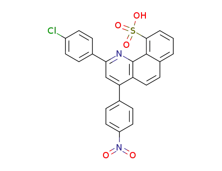 Benzo[h]quinoline-10-sulfonic acid,
2-(4-chlorophenyl)-4-(4-nitrophenyl)-