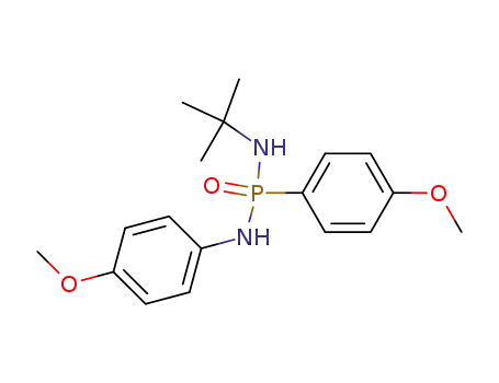 Molecular Structure of 73452-27-4 (N',P-bis-p-methoxyphenyl-N-t-butylphosphonic diamide)
