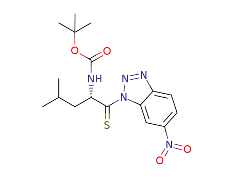 Molecular Structure of 214750-70-6 (BOC-THIONOLEU-1-(6-NITRO)BENZOTRIAZOLIDE)