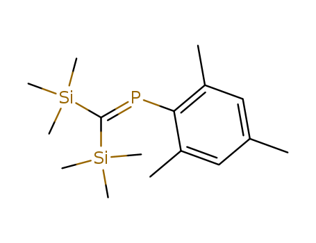 Molecular Structure of 89982-70-7 (Phosphine, [bis(trimethylsilyl)methylene](2,4,6-trimethylphenyl)-)
