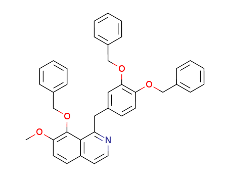 Molecular Structure of 113756-43-7 (Isoquinoline,
1-[[3,4-bis(phenylmethoxy)phenyl]methyl]-7-methoxy-8-(phenylmethoxy)-)