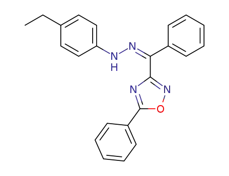 Molecular Structure of 80823-83-2 (Methanone, phenyl(5-phenyl-1,2,4-oxadiazol-3-yl)-,
(4-ethylphenyl)hydrazone, (1Z)-)