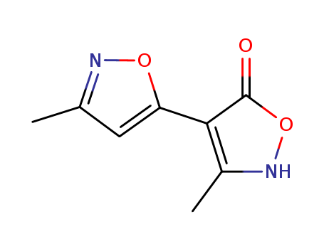 Molecular Structure of 17281-33-3 ([4,5'-Biisoxazol]-5(2H)-one, 3,3'-dimethyl-)