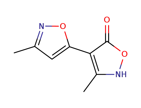 Molecular Structure of 17281-33-3 ([4,5'-Biisoxazol]-5(2H)-one, 3,3'-dimethyl-)