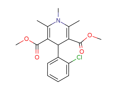 Molecular Structure of 109329-68-2 (dimethyl 4-(2-chlorophenyl)-1,2,6-trimethyl-1,4-dihydropyridine-3,5-dicarboxylate)