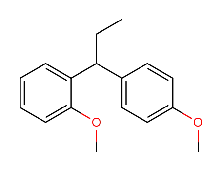 Molecular Structure of 33451-22-8 (Benzene, 1-methoxy-2-[1-(4-methoxyphenyl)propyl]-)