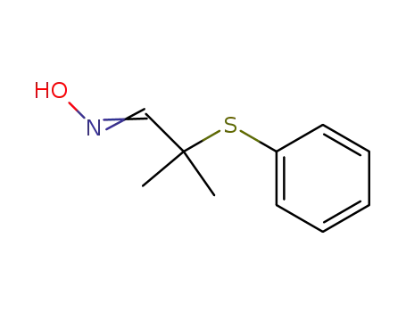 Molecular Structure of 1751-14-0 (Propanal, 2-methyl-2-(phenylthio)-, oxime)