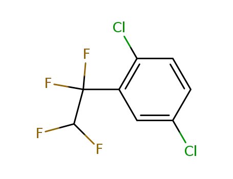 Molecular Structure of 650-67-9 (Benzene, 1,4-dichloro-2-(1,1,2,2-tetrafluoroethyl)-)