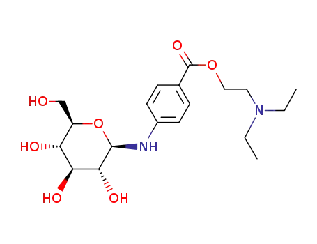 Molecular Structure of 47593-05-5 (4-β-D-glucopyranosylamino-benzoic acid-(2-diethylamino-ethyl ester))