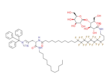 N-[1-(dodecylcarbamoyl-2-(trityl)imidazolyl)ethyl]-22-lactobionamido-12,12,13,13,14,14,15,15,16,16,17,17,18,18,19,19-hexadecafluorodocosanamide