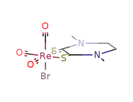 Molecular Structure of 122677-54-7 (fac-Re(CO)3(N,N'-dimethylpiperazine-2,3-dithione)Br)