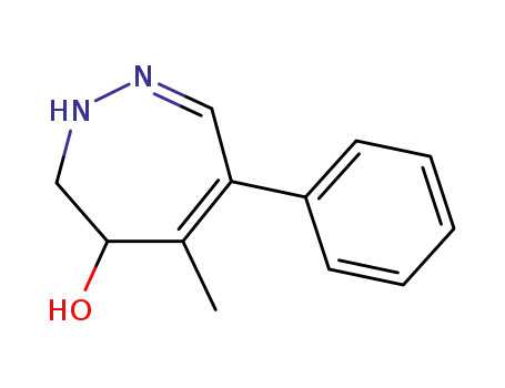 Molecular Structure of 5109-67-1 (1H-1,2-Diazepin-6-ol, 6,7-dihydro-5-methyl-4-phenyl-)