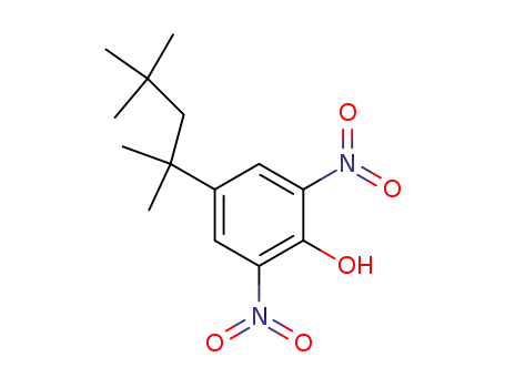 Molecular Structure of 4097-52-3 (Phenol, 2,6-dinitro-4-(1,1,3,3-tetramethylbutyl)-)
