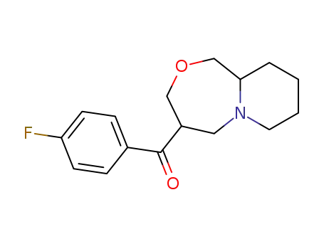 Molecular Structure of 56098-72-7 (Methanone,
(4-fluorophenyl)(octahydro-3H-pyrido[2,1-c][1,4]oxazepin-4-yl)-)