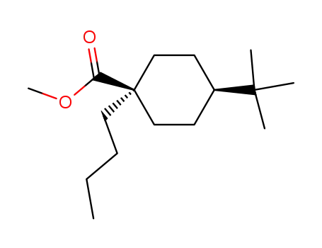 Molecular Structure of 88246-71-3 (Cyclohexanecarboxylic acid, 1-butyl-4-(1,1-dimethylethyl)-, methyl ester,
cis-)