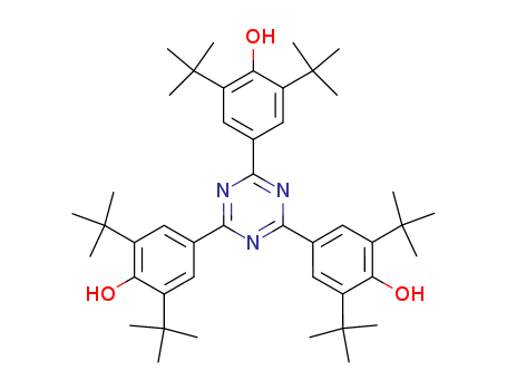 Molecular Structure of 105648-49-5 (Phenol, 4,4',4''-(1,3,5-triazine-2,4,6-triyl)tris[2,6-bis(1,1-dimethylethyl)-)