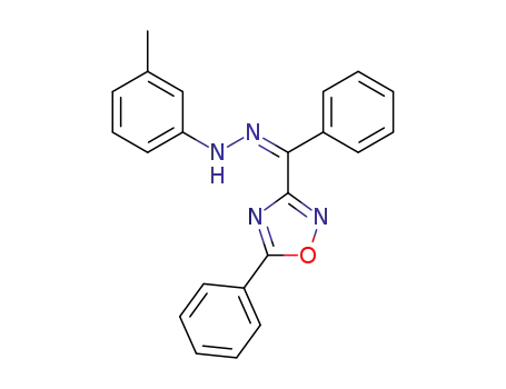 Molecular Structure of 80815-87-8 (Methanone, phenyl(5-phenyl-1,2,4-oxadiazol-3-yl)-,
(3-methylphenyl)hydrazone, (1Z)-)