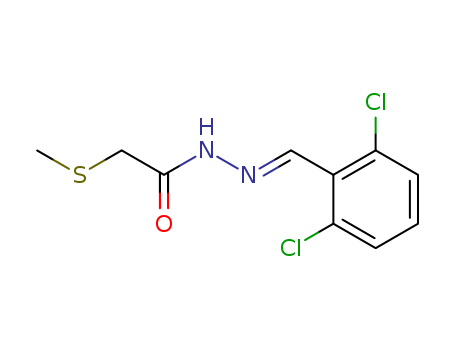 128153-75-3,Acetic acid,2-(methylthio)-, 2-[(2,6-dichlorophenyl)methylene]hydrazide,Aceticacid, (methylthio)-, [(2,6-dichlorophenyl)methylene]hydrazide (9CI)