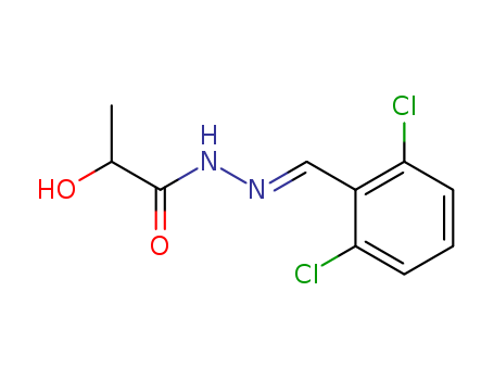 42596-40-7,Propanoic acid, 2-hydroxy-, ((2,6-dichlorophenyl)methylene)hydrazide,