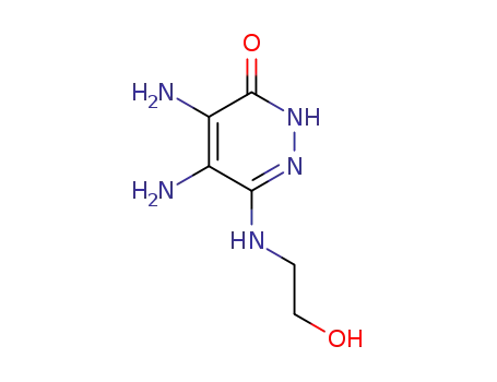 Molecular Structure of 132635-33-7 (4,5-Diamino-6-(2-hydroxy-ethylamino)-2H-pyridazin-3-one)