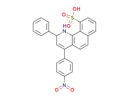 Molecular Structure of 90094-14-7 (Benzo[h]quinoline-10-sulfonic acid,
1,2-dihydro-4-(4-nitrophenyl)-2-phenyl-)