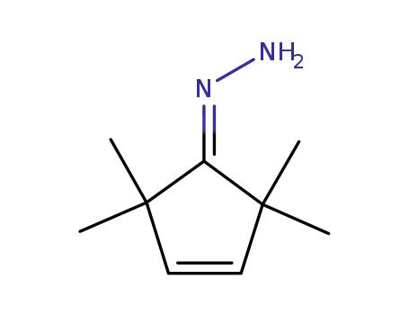 Molecular Structure of 81396-37-4 (3-Cyclopenten-1-one, 2,2,5,5-tetramethyl-, hydrazone)