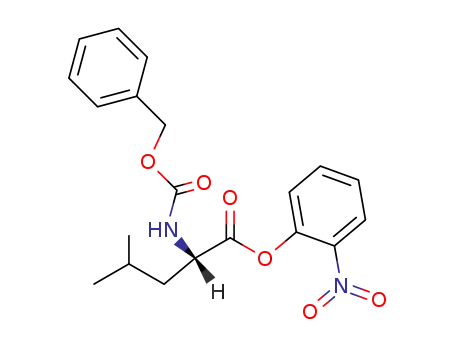 Molecular Structure of 49689-70-5 (L-Leucine, N-[(phenylmethoxy)carbonyl]-, 2-nitrophenyl ester)