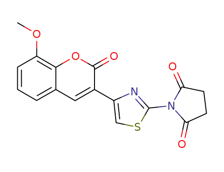 2,5-Pyrrolidinedione,
1-[4-(8-methoxy-2-oxo-2H-1-benzopyran-3-yl)-2-thiazolyl]-