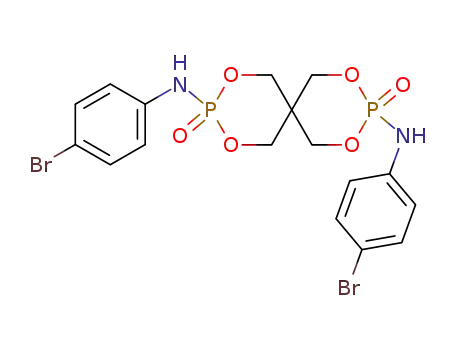 Molecular Structure of 19379-23-8 (2,4,8,10-Tetraoxa-3,9-diphosphaspiro[5.5]undecane-3,9-diamine,N3,N9-bis(4-bromophenyl)-, 3,9-dioxide)