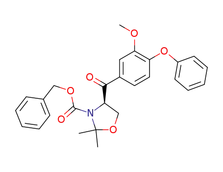 3-Oxazolidinecarboxylic acid,
4-(3-methoxy-4-phenoxybenzoyl)-2,2-dimethyl-, phenylmethyl ester, (R)-