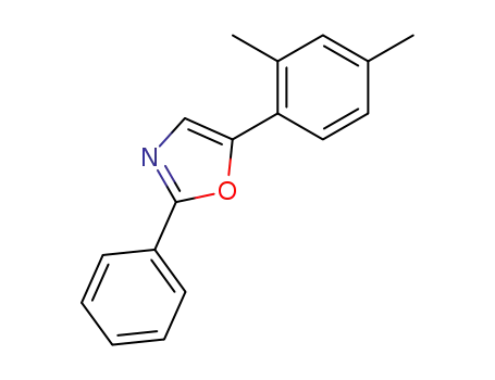Molecular Structure of 90094-26-1 (Oxazole, 5-(2,4-dimethylphenyl)-2-phenyl-)