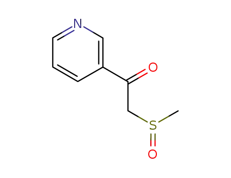 Molecular Structure of 46050-57-1 (Ethanone, 2-(methylsulfinyl)-1-(3-pyridinyl)-)