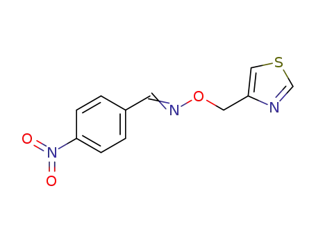 Molecular Structure of 33215-69-9 (1-(4-nitrophenyl)-N-(1,3-thiazol-4-ylmethoxy)methanimine)