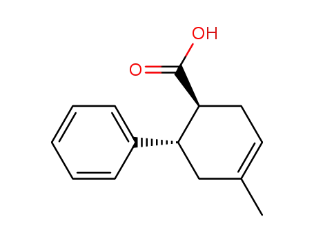 Molecular Structure of 38661-06-2 (3-Cyclohexene-1-carboxylic acid, 4-methyl-6-phenyl-, trans-)